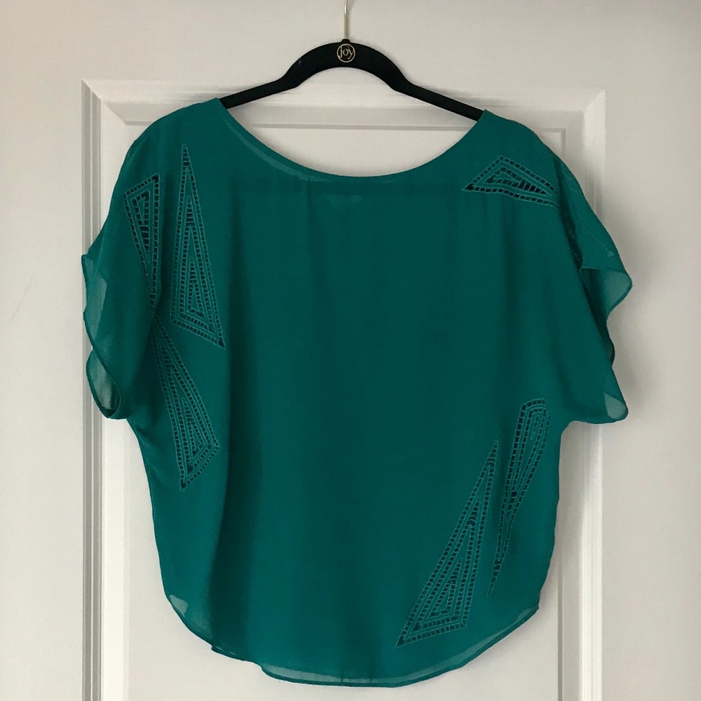Guess Sheer Tribal Stitch Top